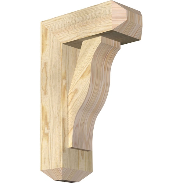 Ekena Millwork Funston Craftsman Rough Sawn Bracket w/ Offset Brace, Douglas Fir, 6"W x 14"D x 22"H BKT0604X14X22FST04RDF - main